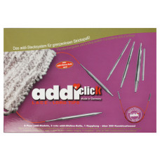 Набор круговых никелированных длинных спиц со сменными лесками addiclick lace long tips